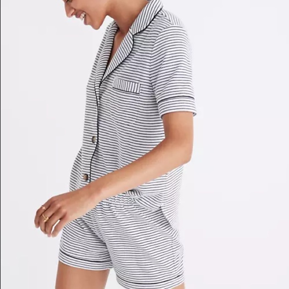 Madewell• pajama top blue stripes - Picture 2 of 6